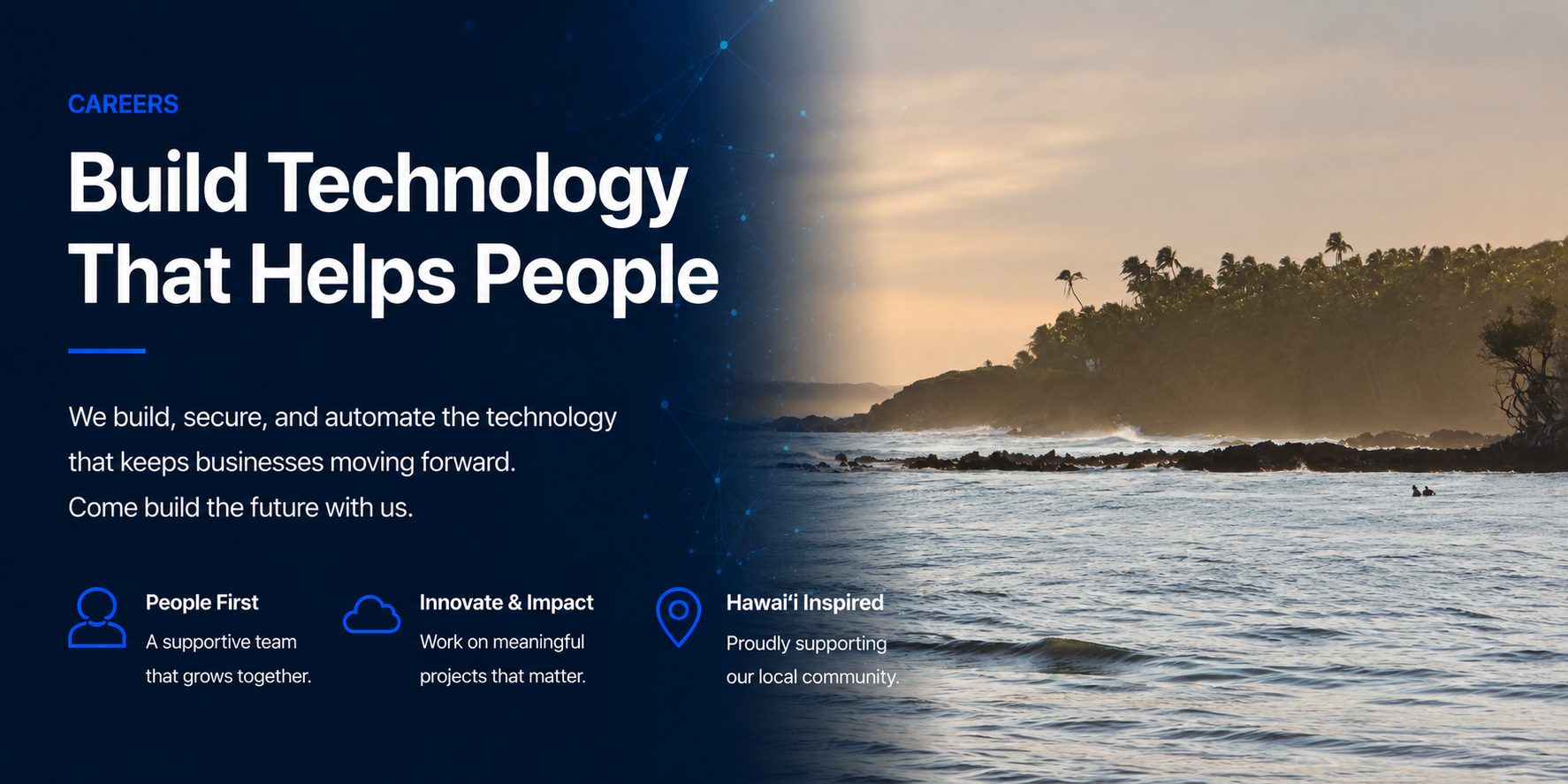 Build a technology career with Kind Cloud Solutions supporting IT, cybersecurity, cloud, and automation services in Hawaii.
