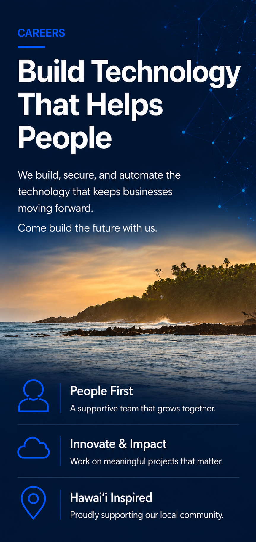Technology careers at Kind Cloud Solutions focused on IT support, cybersecurity, cloud services, automation, and innovation.